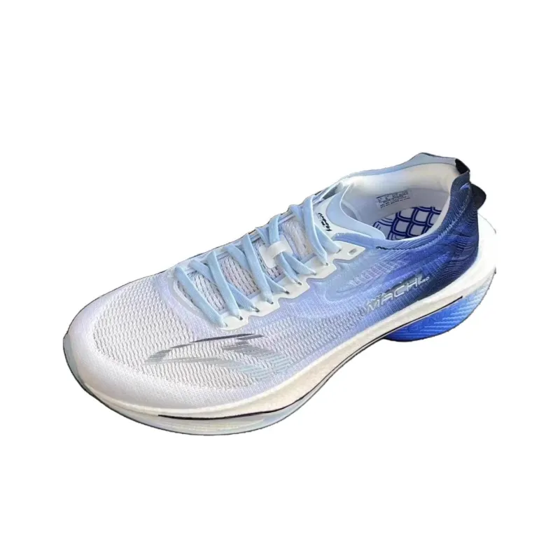 Anta MACH 4.0 Shock Absorbers With Slip Resistant Features Low Top Sprint Running Shoes Men's Blue-1