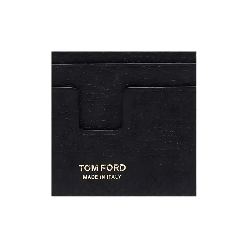 TOM FORD Grain Leather Wallet Men's Black-2