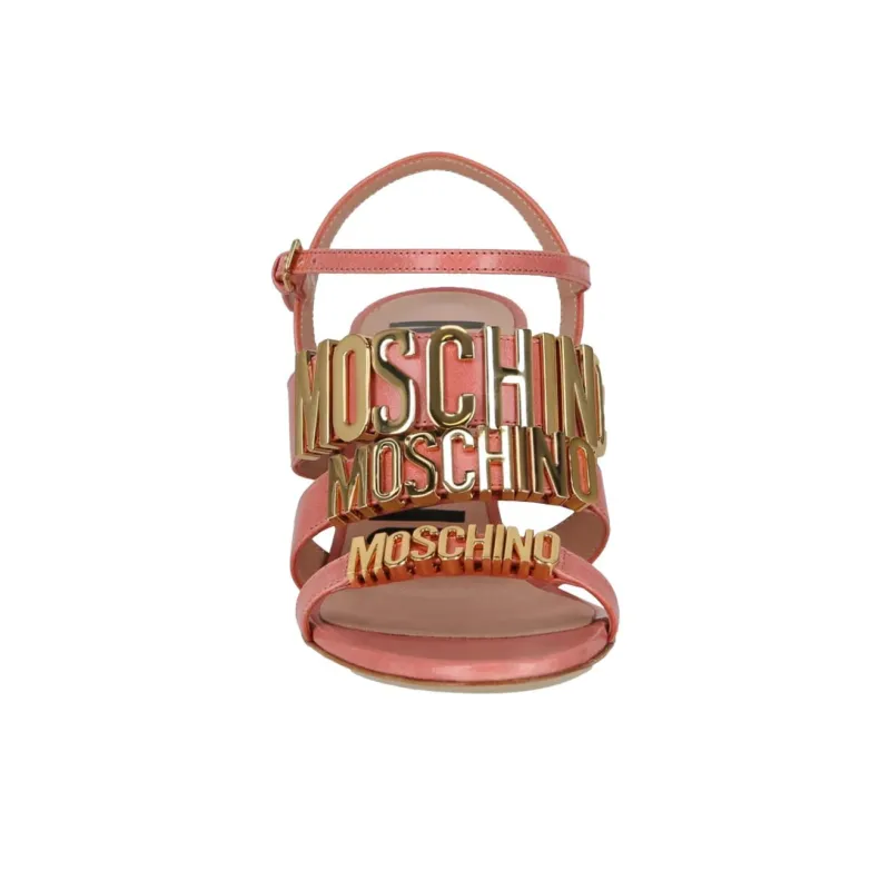 MOSCHINO Degrade One Strap Sandals 5cm Women's Pink-4