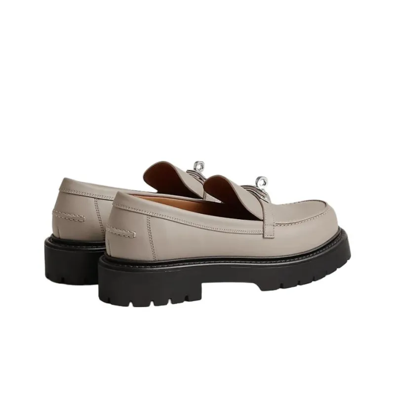 HERMES Icone Loafers 3cm Women's Taupe-3