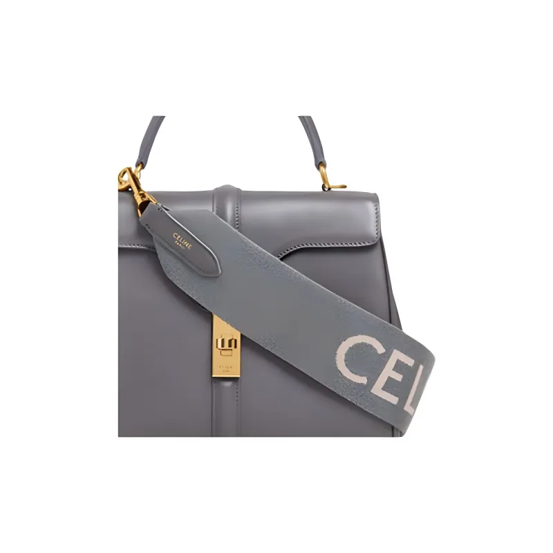 CELINE Jacquard Wool Shoulder Strap Bag Strap Women's Gray/White-2