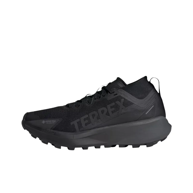 Adidas Terrex Agravic Abrasion Resistant Waterproof And Breathable Low Top Trail Running Shoes Men's Black-0