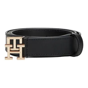 Tommy Hilfiger Calfskin Leather Belts Women's Black 2.5CM