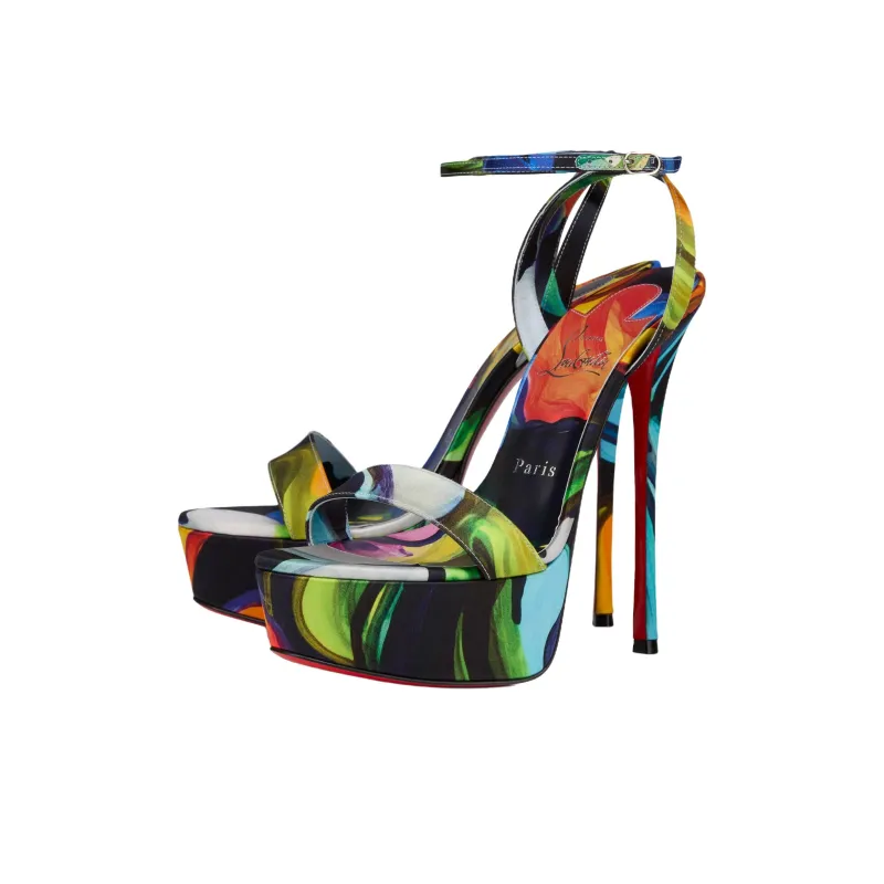 CL Loubi Queen Alta One Strap Sandals 15cm Women's Multicolor-2