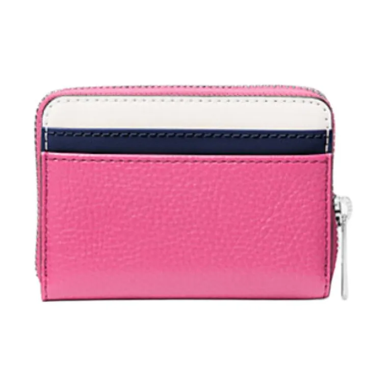 MICHAEL KORS Jet Set Travel PU Polyurethane Wallet Medium Size Women's Pink-1