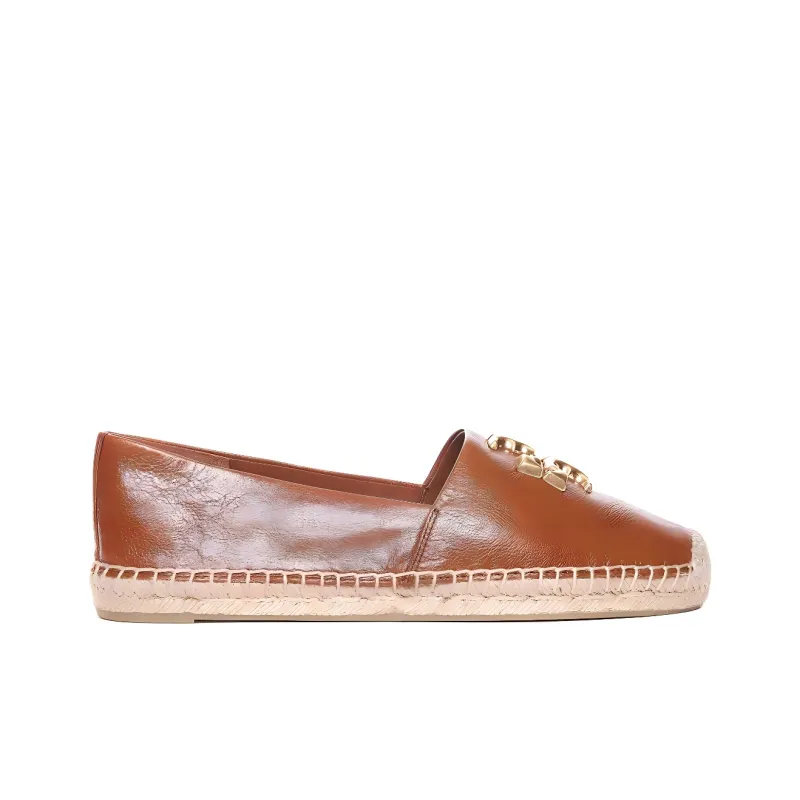 TORY BURCH Eleanor Double T-plaque Leather Espadrilles-1