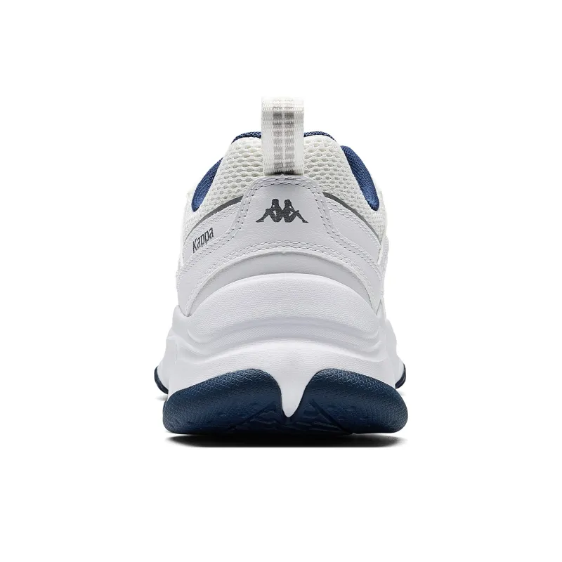 Kappa Abrasion Resistant Breathable Slip Resistant Low Top Running Shoes Unisex White Blue-4