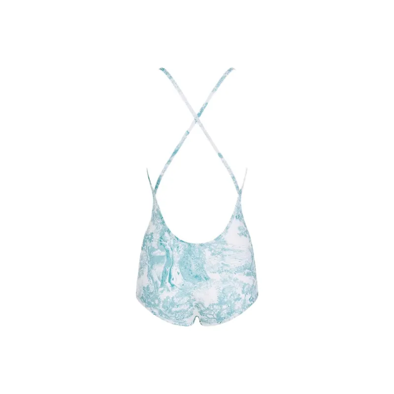 DIOR SS25 One piece Swimsuit Women's Blue-1