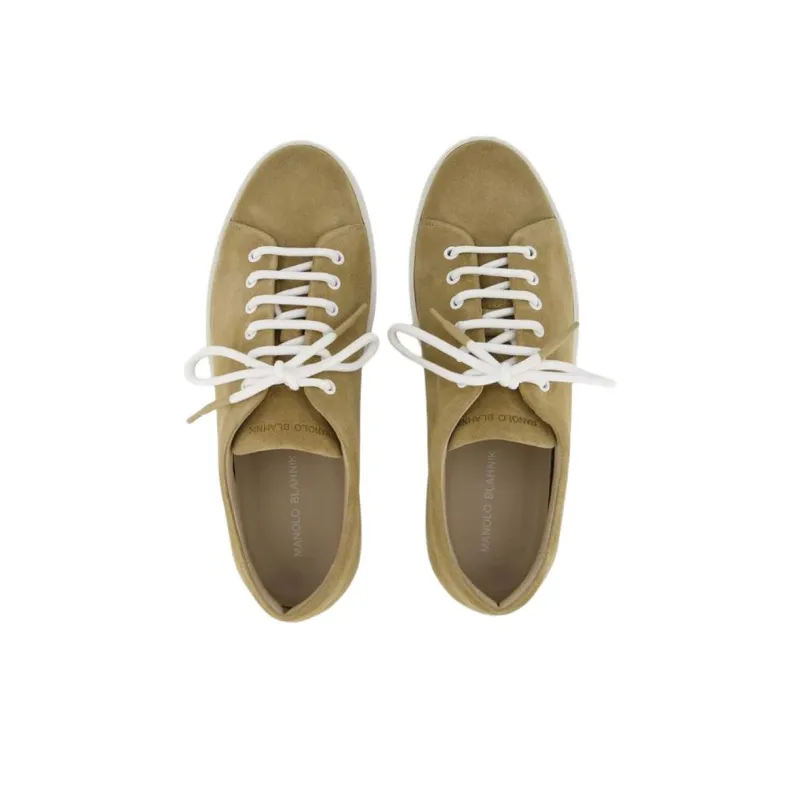 MANOLO BLAHNIK Semanado Low Top Skateboard Shoes Men's Light Umber-4
