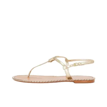 Schutz Elsha One Strap Sandals Women's Gold