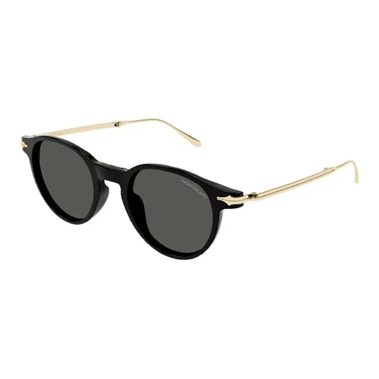 MONTBLANC Injection Molded Round Sunglasses Unisex Black-2