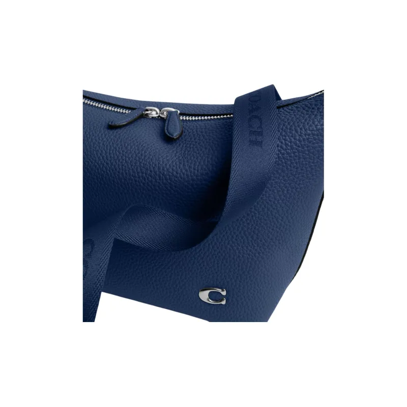 COACH Messenger Leather Messenger Bag, Crossbody Bag, Shoulder Bag Medium Size Men's Dark Blue-4