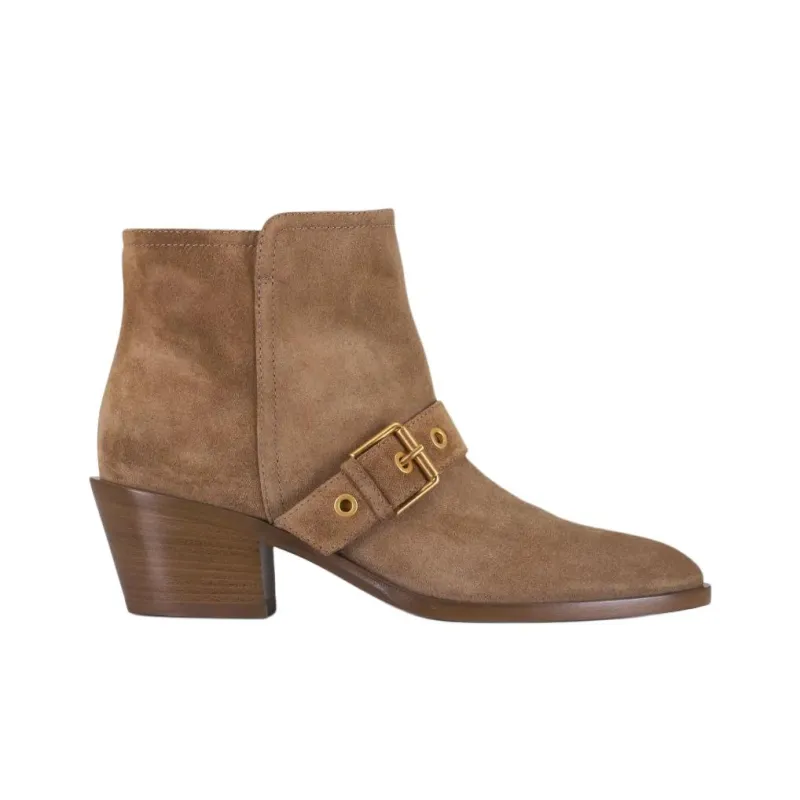GIANVITO ROSSI Moto Ankle Boots 4.5cm Women's Brown-1