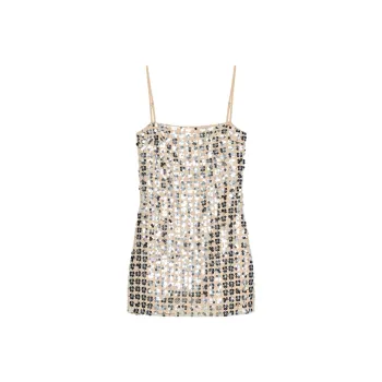 ZARA Slip Dresses Women's Silver