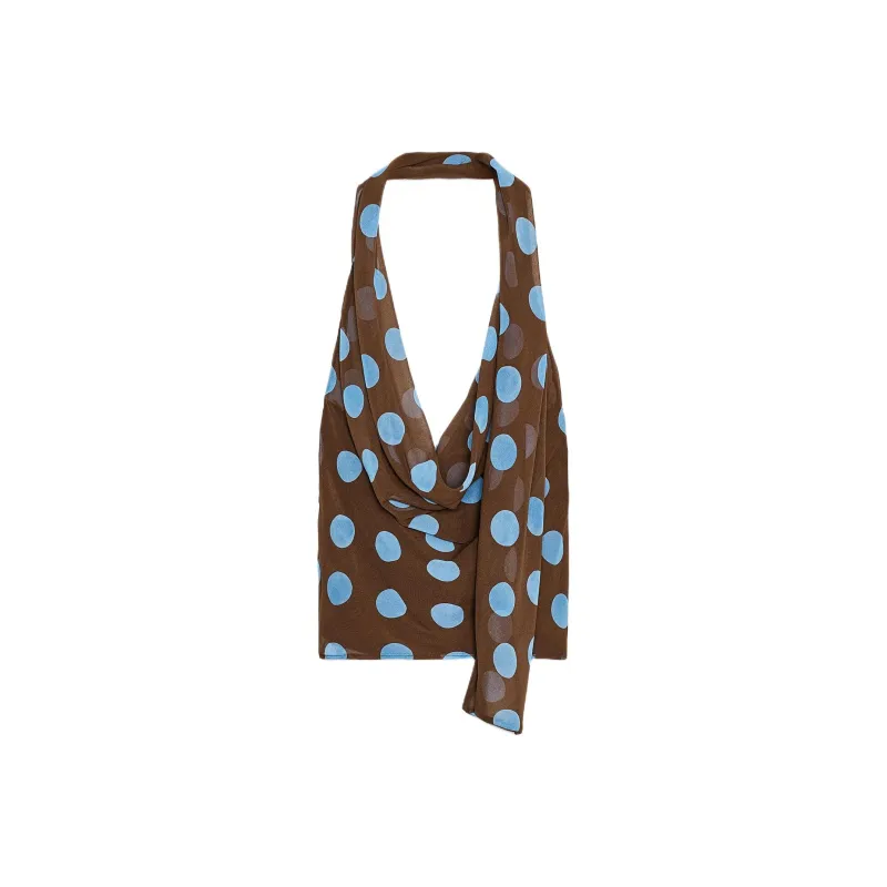 ZARA Tank Tops Women's Brown Blue-0