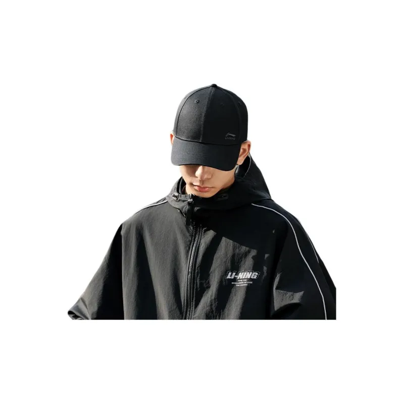 LiNing Cotton Baseball Caps Men's Black-4