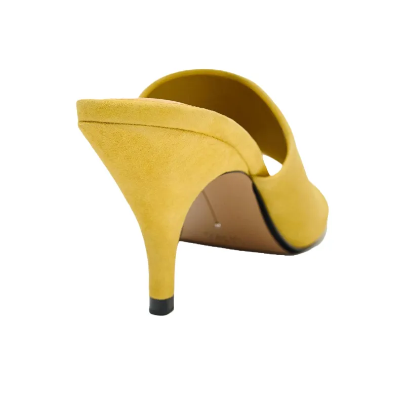ZARA PU Polyurethane Abrasion Resistant Slide Slippers Women's Mustard-3
