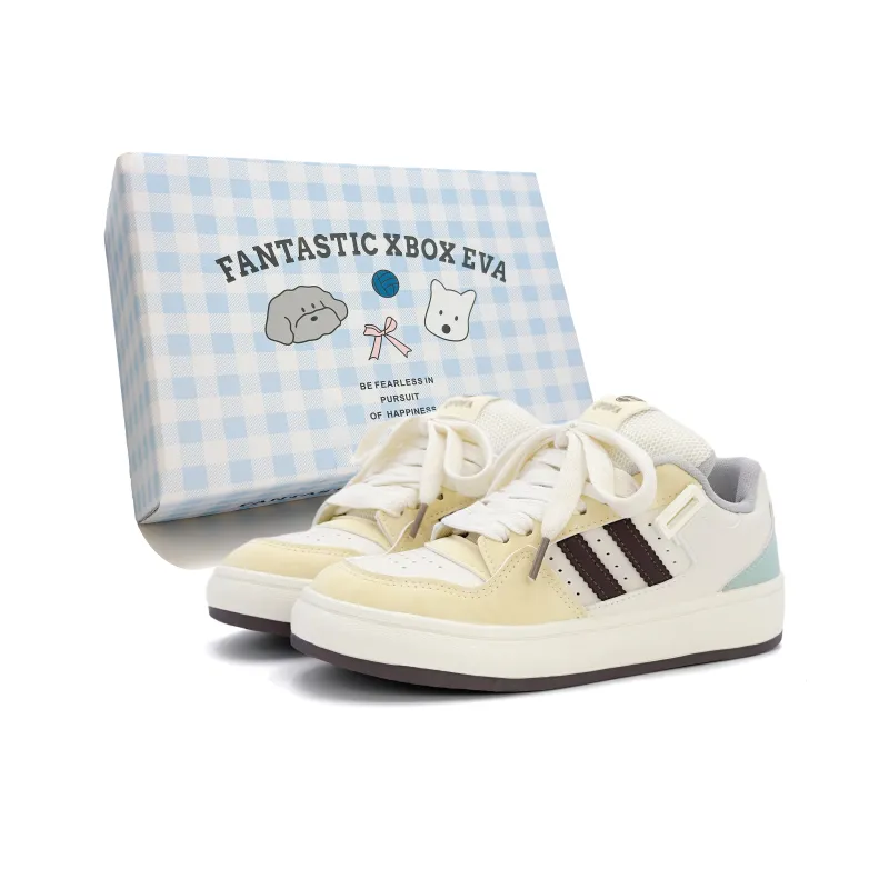 FANTASTIC XBOX Slip Resistant, Abrasion Resistant, Breathable Low Top Skateboard Shoes Women's Light Blue-6