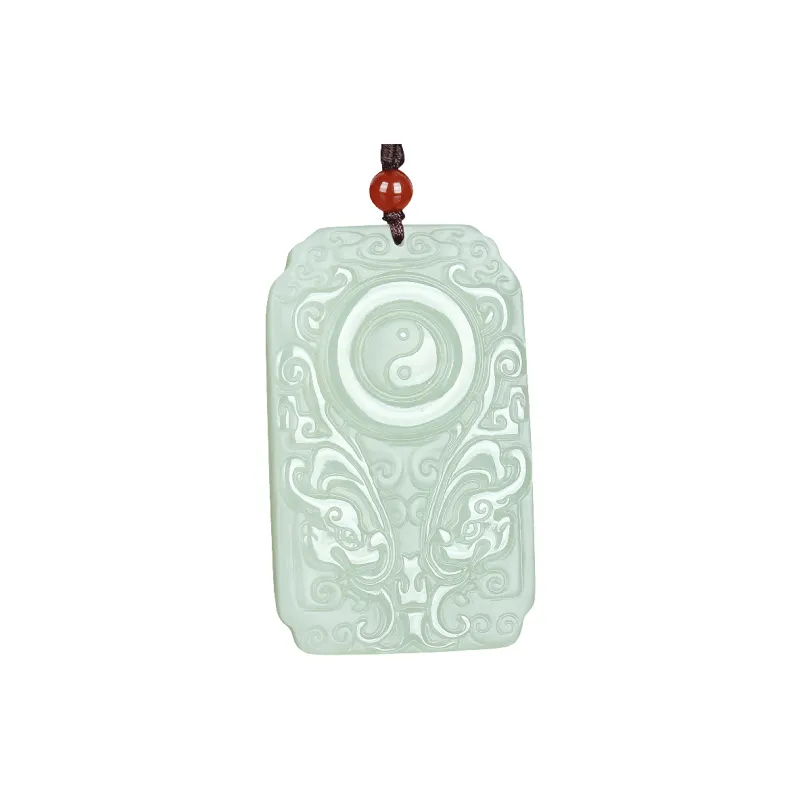 WANYUHUN Hetian Jade Pendants White Jade Unisex-0