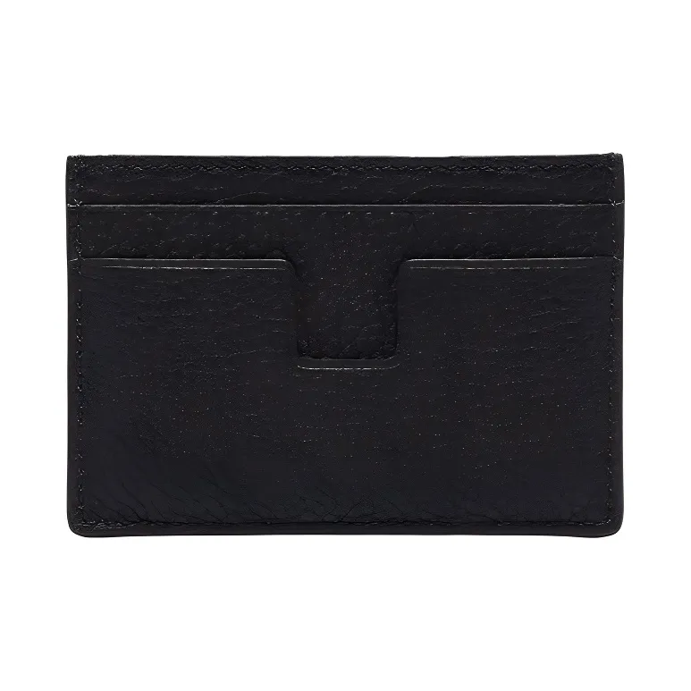 TOM FORD Grain Leather Wallet Men's Black-1