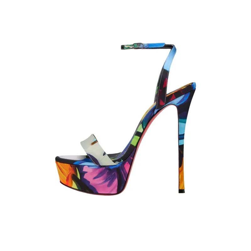 CL Loubi Queen Alta One Strap Sandals 15cm Women's Multicolor-0