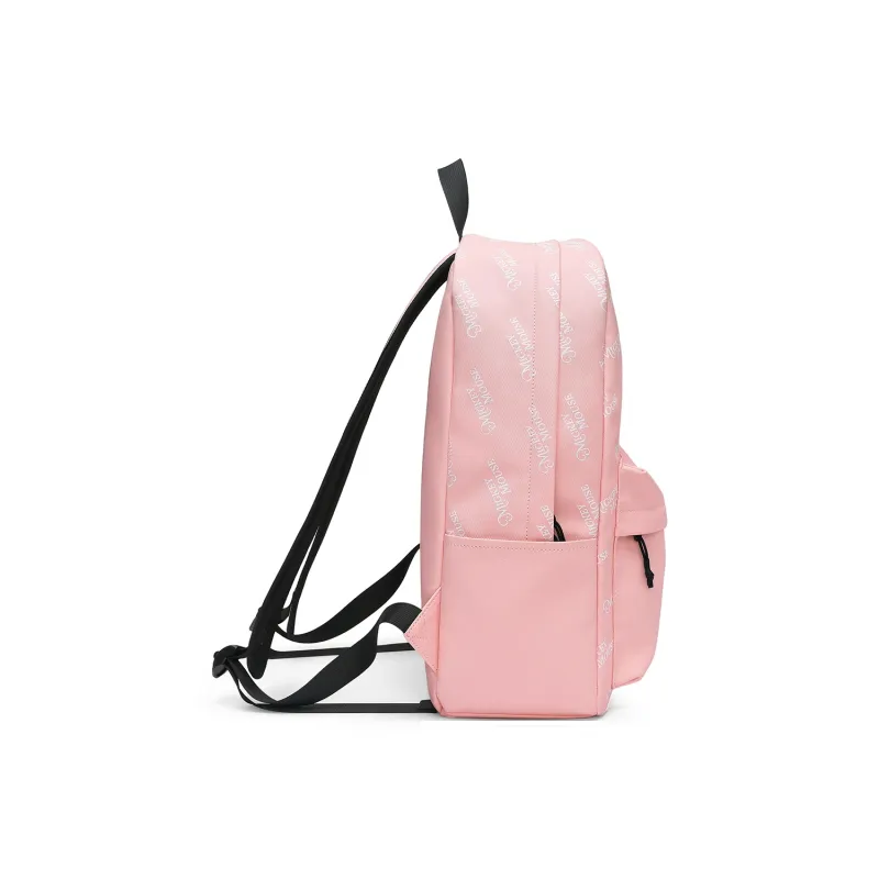 Disney Mickey Series Fabric Backpack Unisex White/Black/Pink-2
