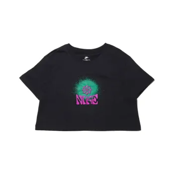 Nike Sportswear Women's Graphics Embroidered T-shirt Black