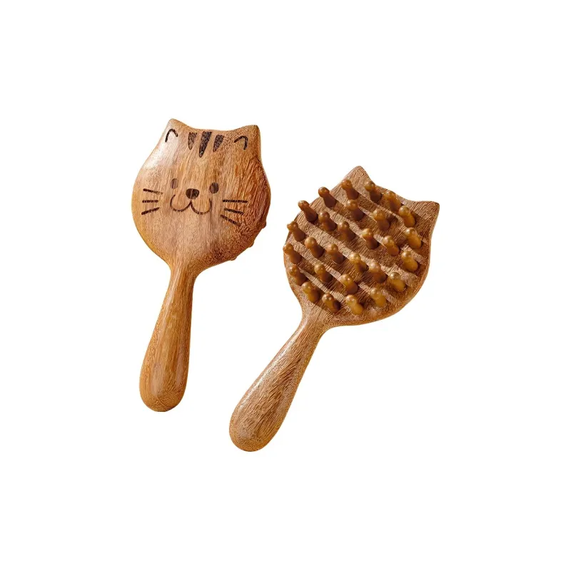 Future Maple Natural Sandalwood Massage Comb For Hair Care And Scalp Therapy Meridian Unblocking-4