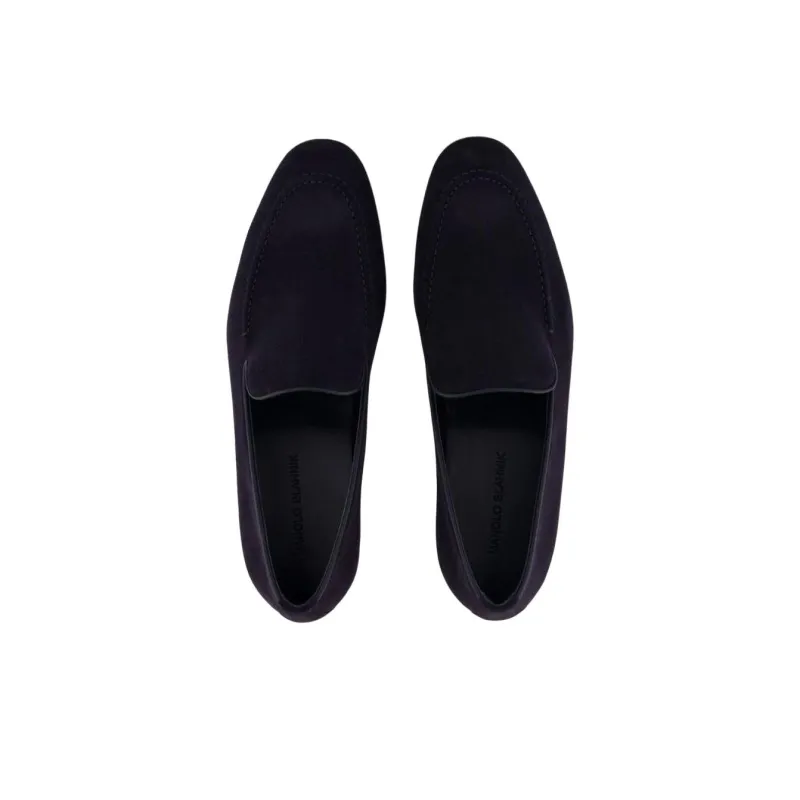 MANOLO BLAHNIK Truro Crosst Casual Shoes Men's Marine Blue-6