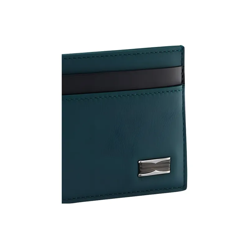 BVLGARI B.Zero1 Series Calfskin Card Holder Men's Green-2