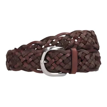Brunello Cucinelli Leather, Metal Belt Unisex Red 