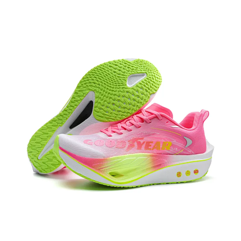 GOOD YEAR Running Shoes Unisex Low Top White, Lime-3