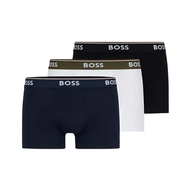 HUGO BOSS Logo-waistband Boxers Pack Of Three-0