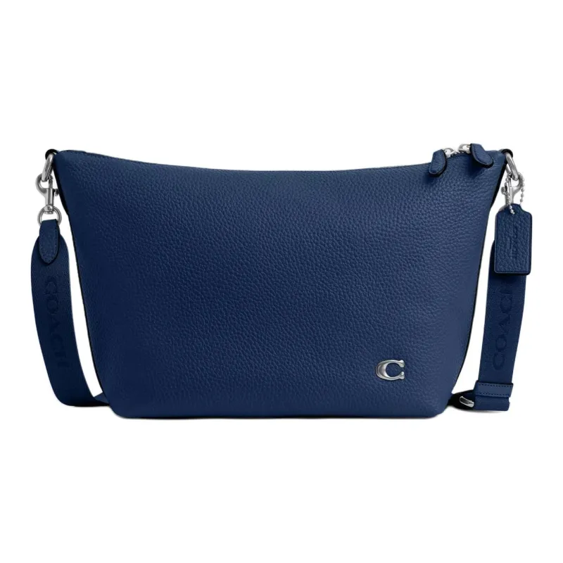 COACH Messenger Leather Messenger Bag, Crossbody Bag, Shoulder Bag Medium Size Men's Dark Blue-0