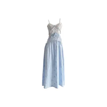 ADXKM Slip Dresses Women's Distant Sky Blue