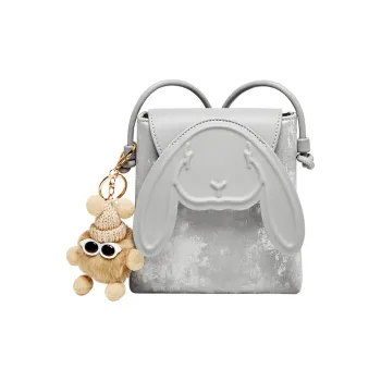 Narandu Synthetic Leather Crossbody Bag, Shoulder Bag, Cell Phone Pouch Mini Women's Space Silver/Coffee