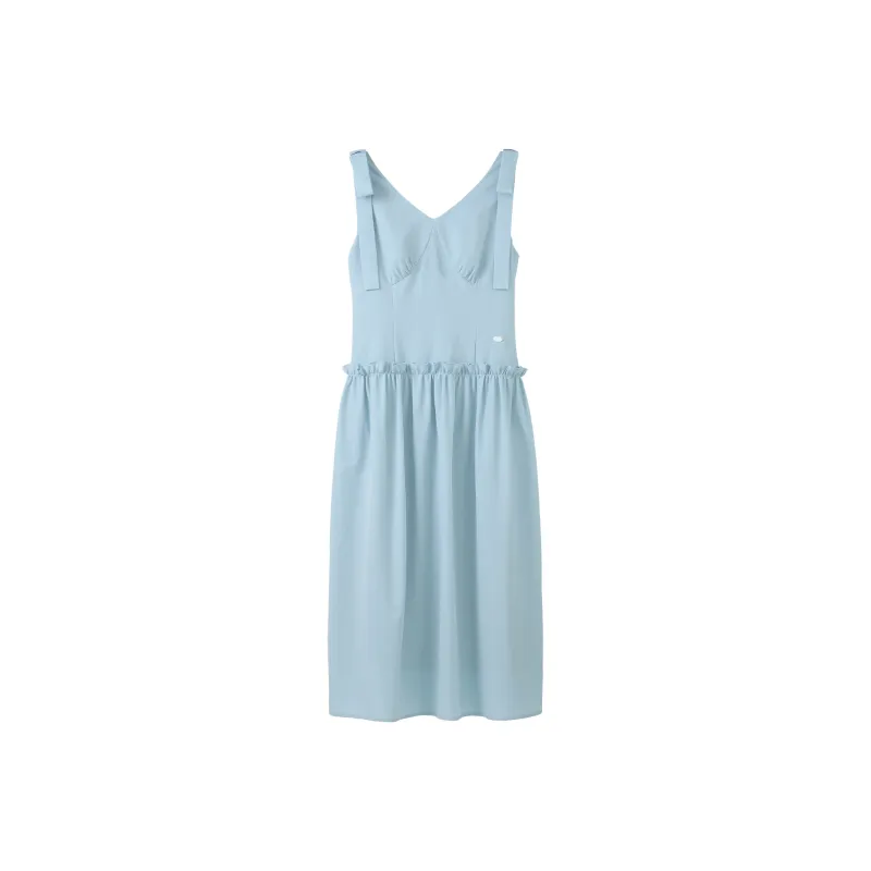 Fstudio Korean Style Soft And Elegant Outfit V Neck Design Slip Dress Women's-1