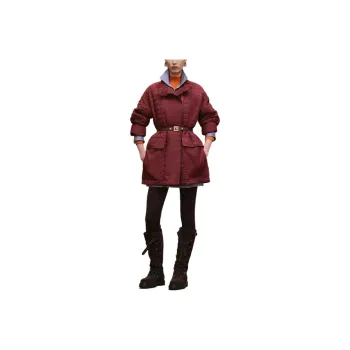 HERMES FW25 Fall Winter Collection Down Jacket Women's Rouge Red