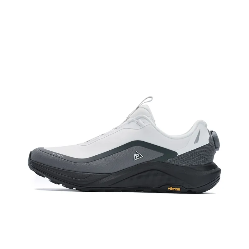FILA BOA WOLF Anti Slip Wear Resistant Low Top Trail Running Shoes Men's White Gray-0