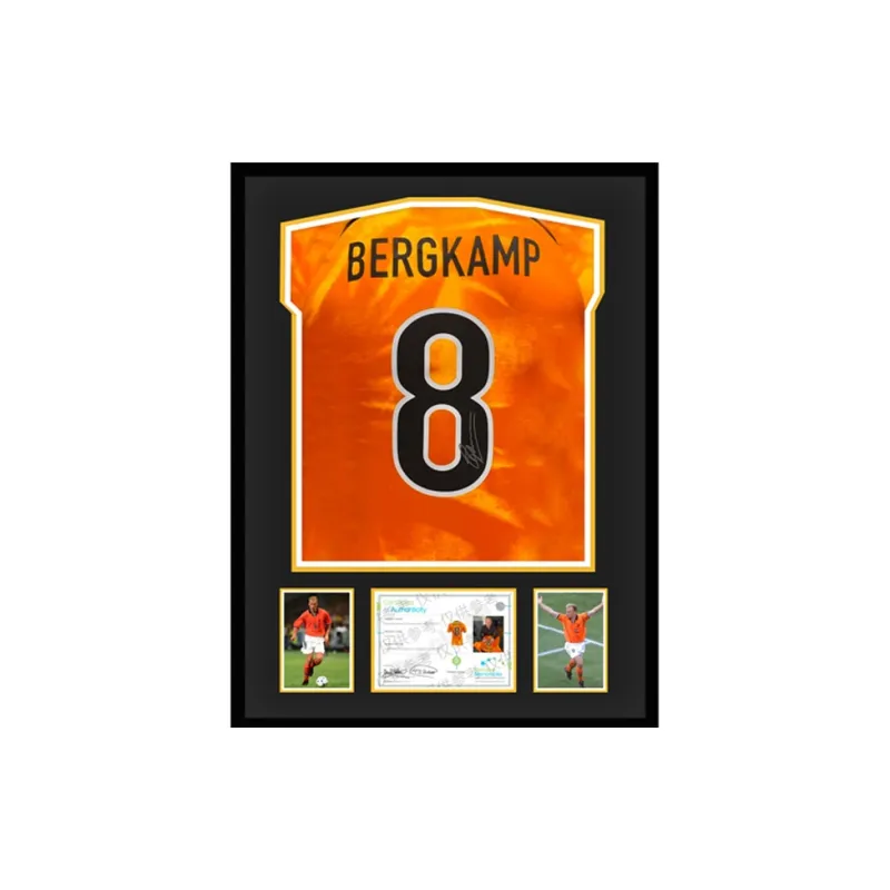 Three For Dutch National Team Signature Jersey Exquisite Mounting, Outer Frame Approx. 65x85cm-0