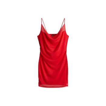 H&M Slip Dresses Women's Bright Red
