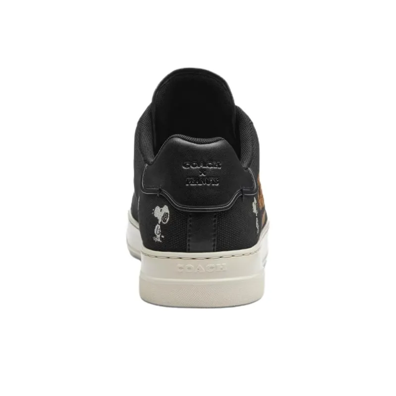 PEANUTS x COACH Snoopy High Line Low Top Skateboard Shoes Men's Black-4