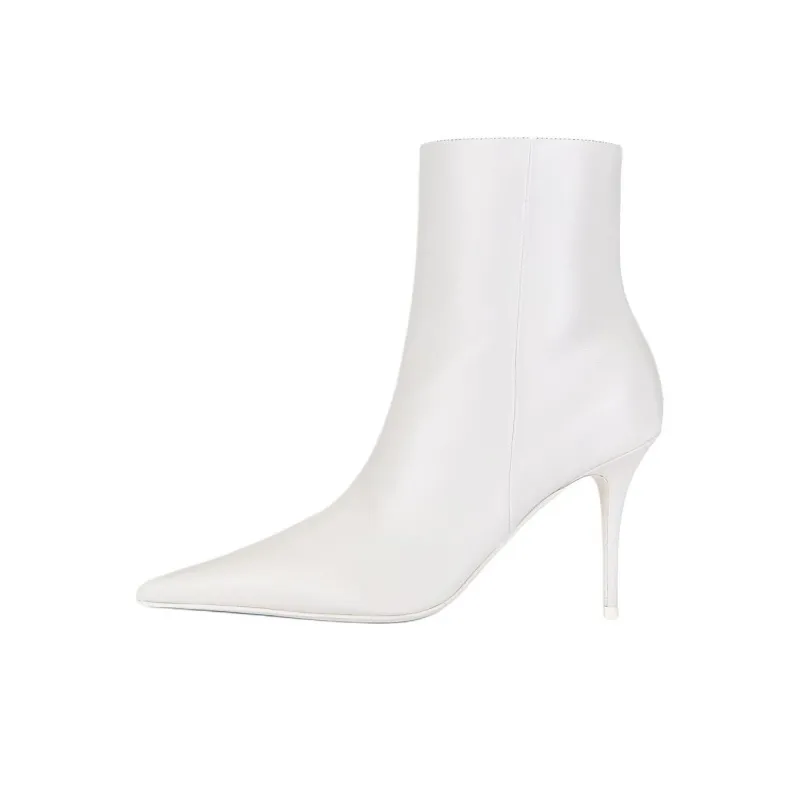 AMINA MUADDI Barbara Ankle Boots 9cm Women's White-0