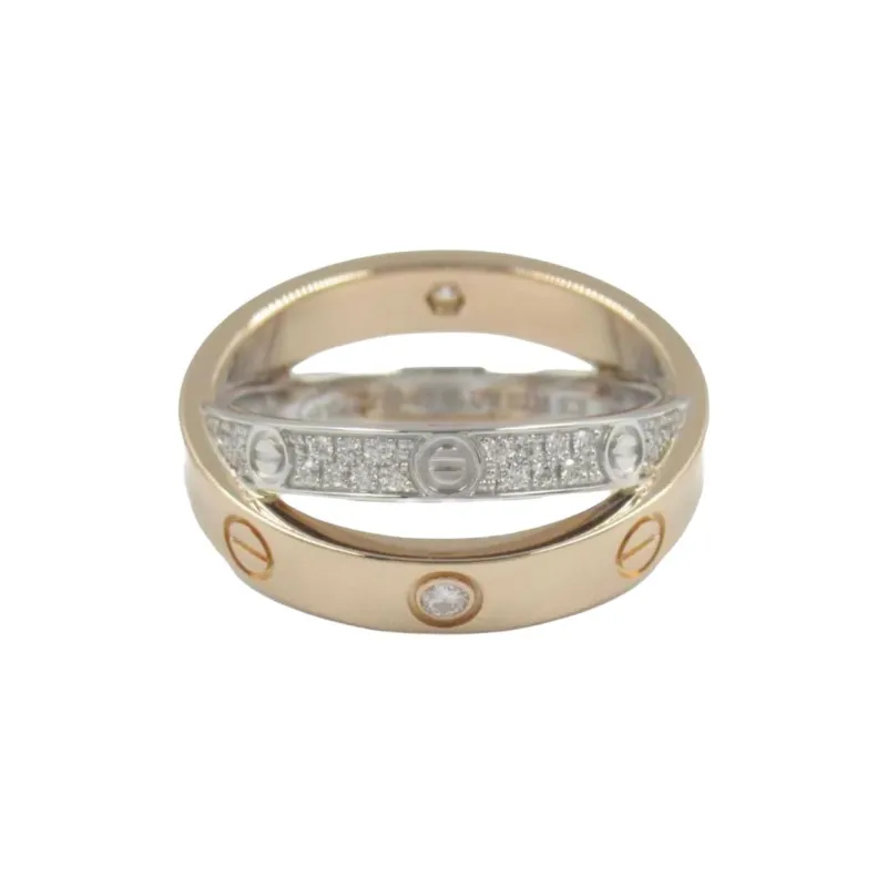 CARTIER 18K White Gold, 18K Rose Gold, Diamond Rings Women's Gold-0