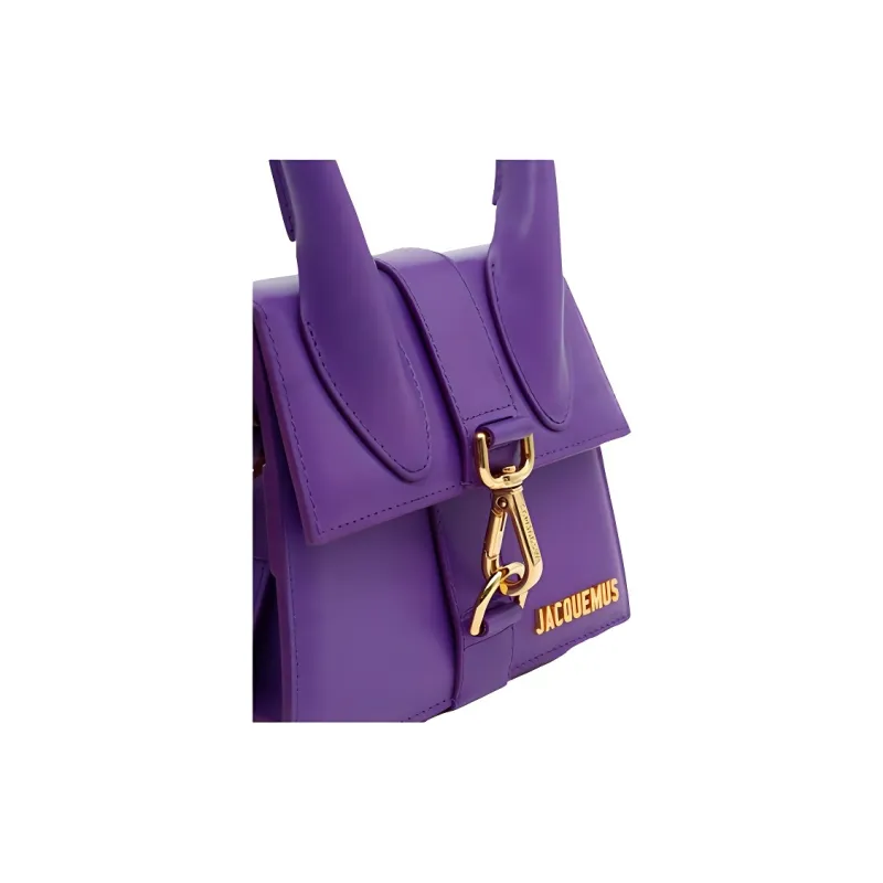 Jacquemus Cow Leather Handbag Women's Purple-3