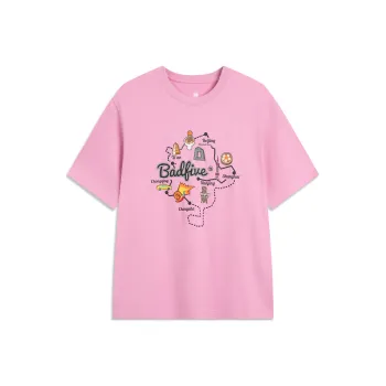 LINING BadFive T Shirts Men Dream Mirror Pink