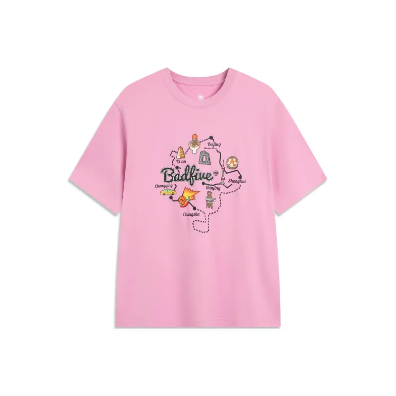LINING BadFive T Shirts Men Dream Mirror Pink-0