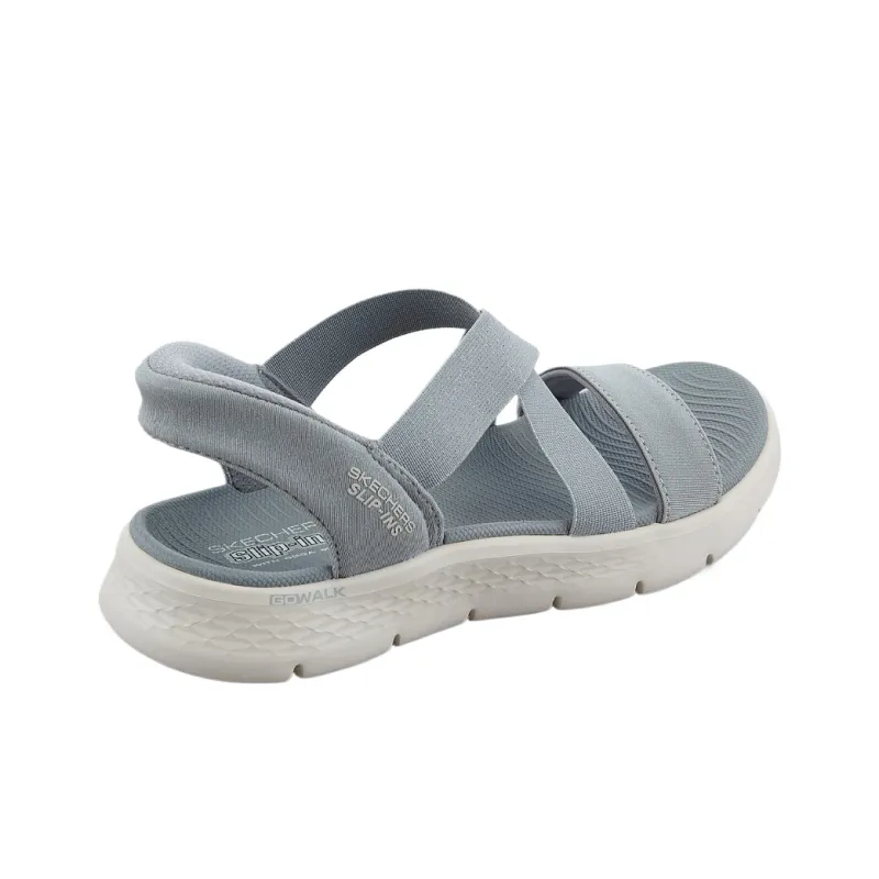 Skechers GOWALK One Strap Sandals Medium Heel 3 5cm Women's Blue Gray-4
