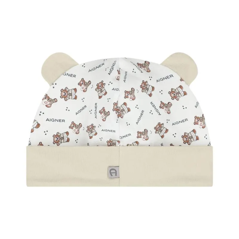 Aigner Kids Teddy bear Print Beanie-1