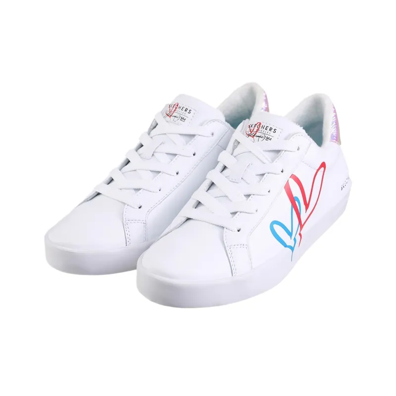 Skechers DIAMOND STARZ Low Top Skateboard Shoes Women's White-2